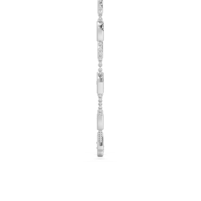 Mixed cut diamonds by the yard necklace with approx. 11.53ct lab-grown diamonds in 14k white gold