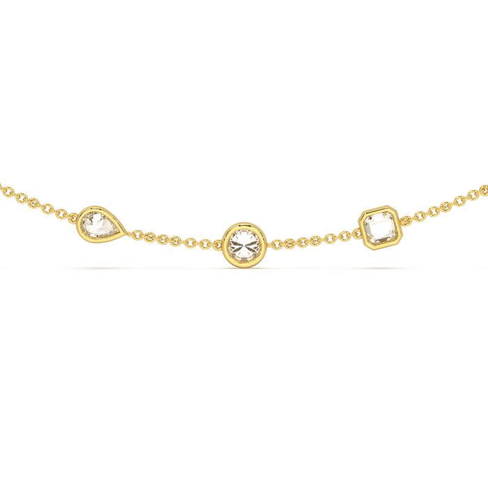 Mixed cut diamonds by the yard necklace with approx. 11.53ct lab-grown diamonds in 14k white gold