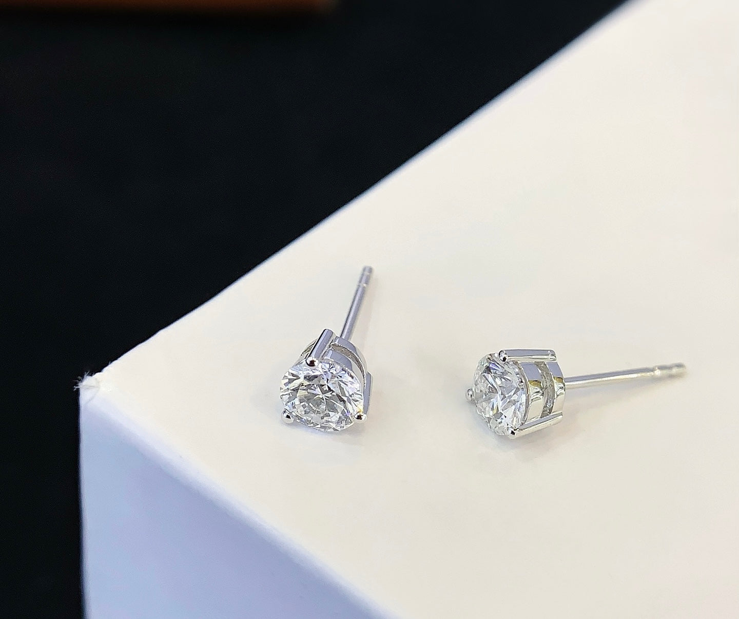 Round Diamond Studs, 2ct Total Weight Lab-Grown Diamonds