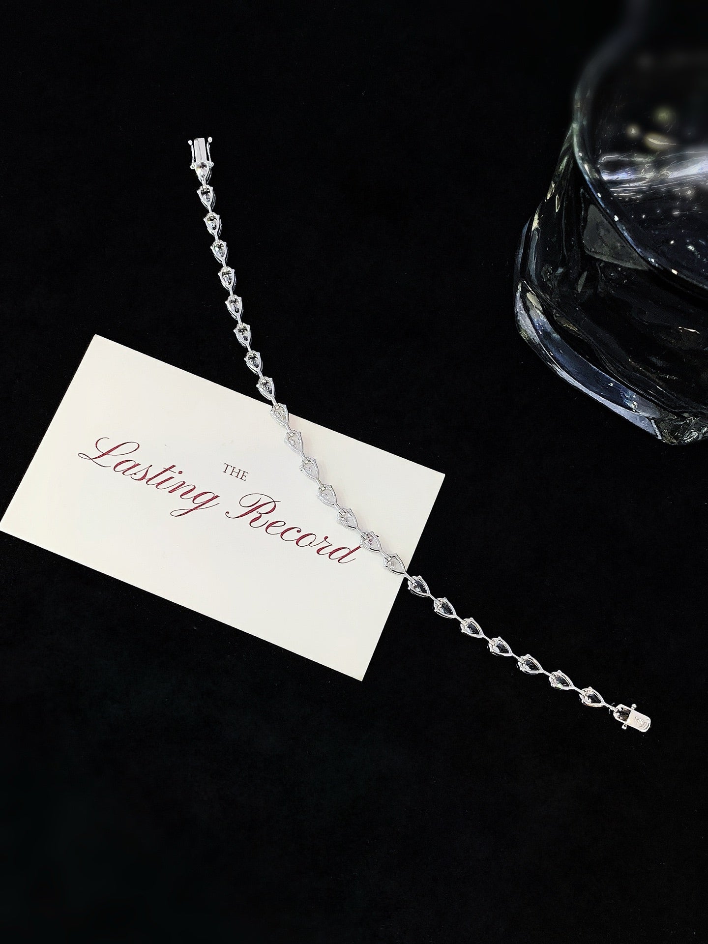 Pear Tennis Bracelet, 6ct Total Weight Lab-Grown Diamonds, 14k Gold