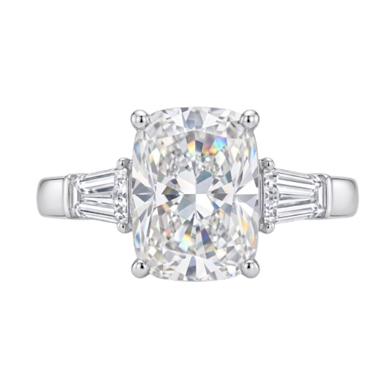 Radiant-Cut Diamond Three-Stone Ring