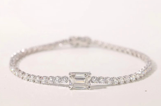 Emerald-Cut Diamond Tennis Bracelet